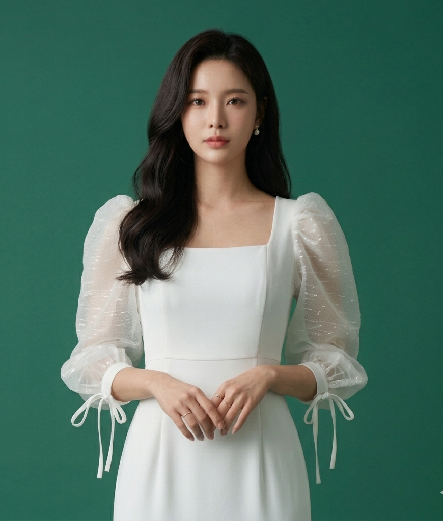 the celestial white puff sleeve dress