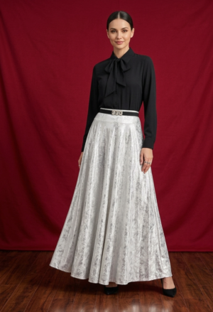 the 'silver moonbeam' elegant two piece evening ensemble