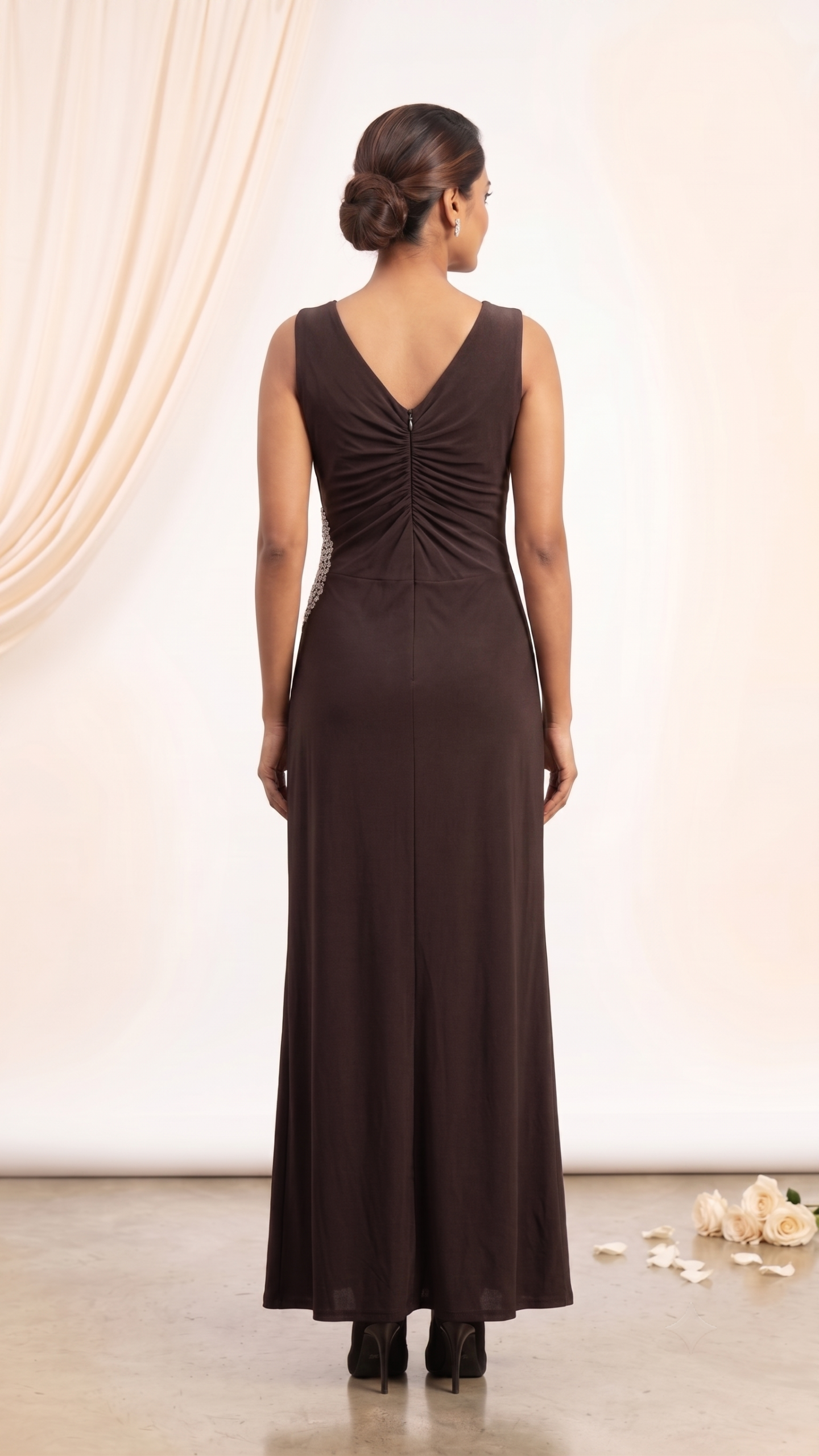 The Crescent Crystal Espresso Brown One Piece - Image 3