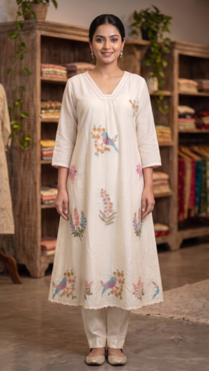 Phool-Patti Chikankari Kurti Set 3
