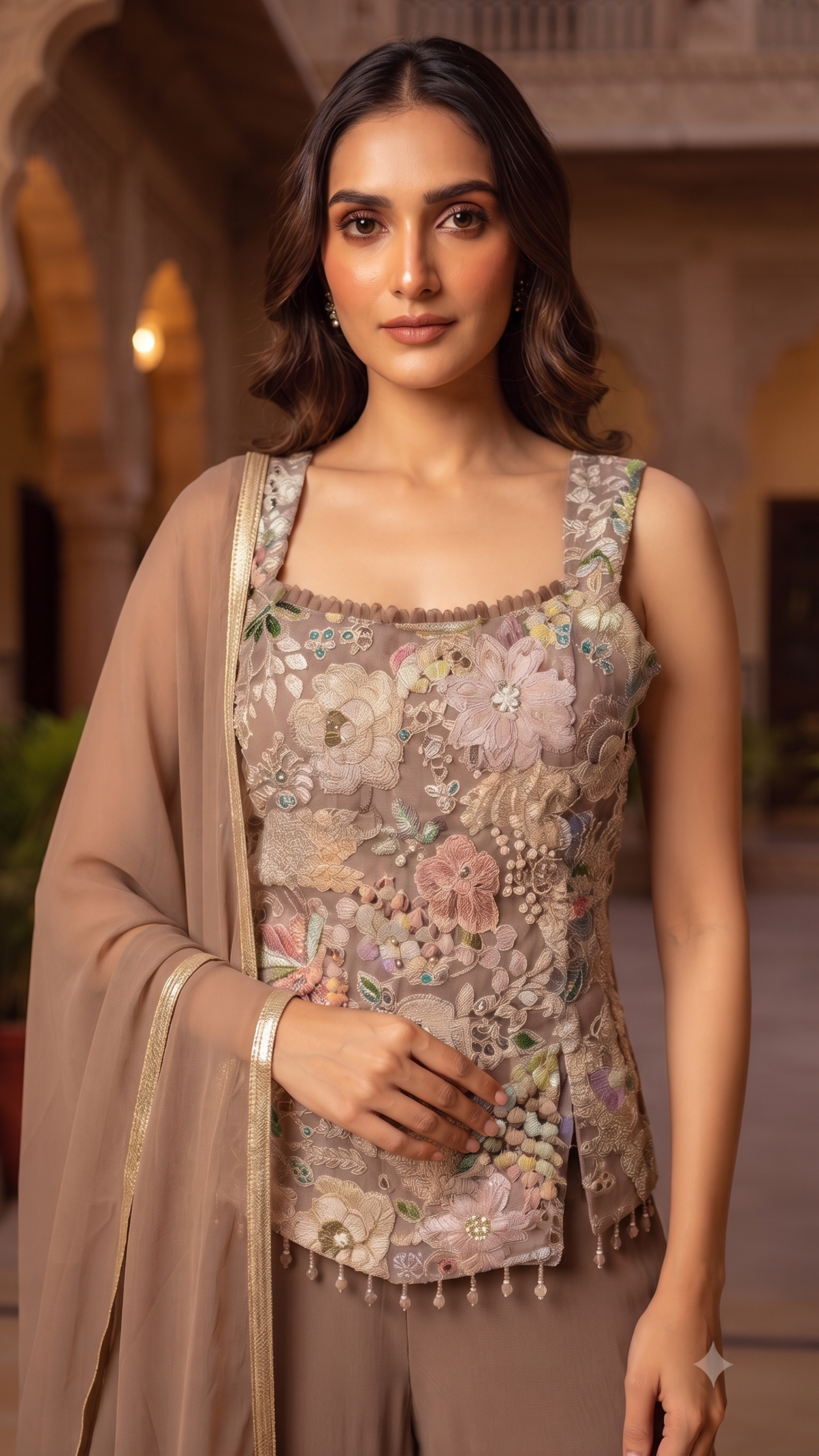 Rich Coffee-Taup Amira Botanical Co-ord - Image 2