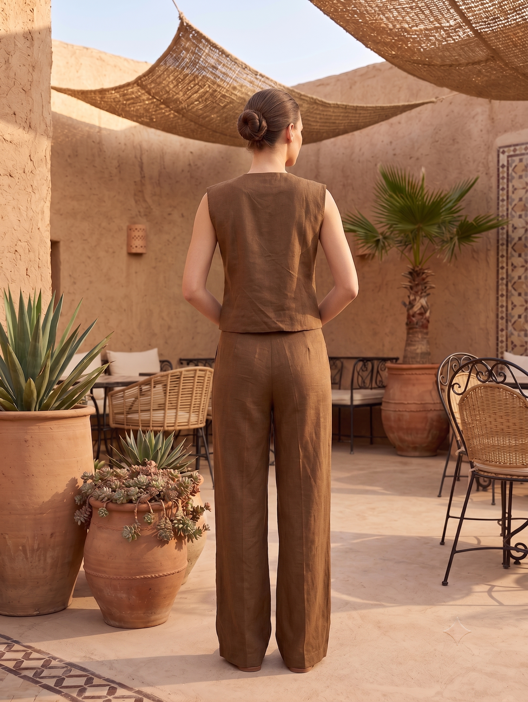 The Sienna Embroidered Linen Co-Ord Set - Image 3