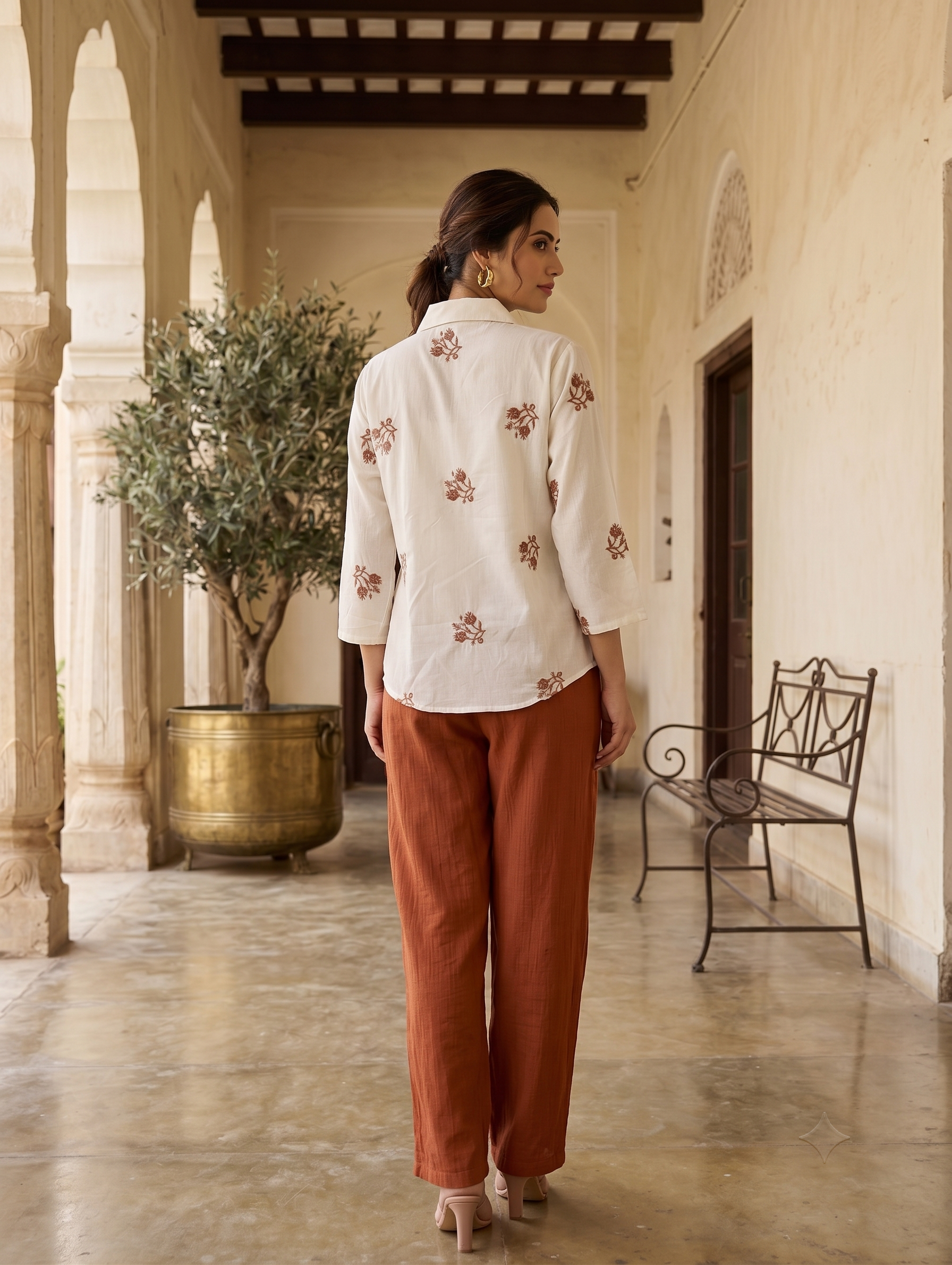 The Terracotta Ivory Bloom Co-ord Set - Image 3