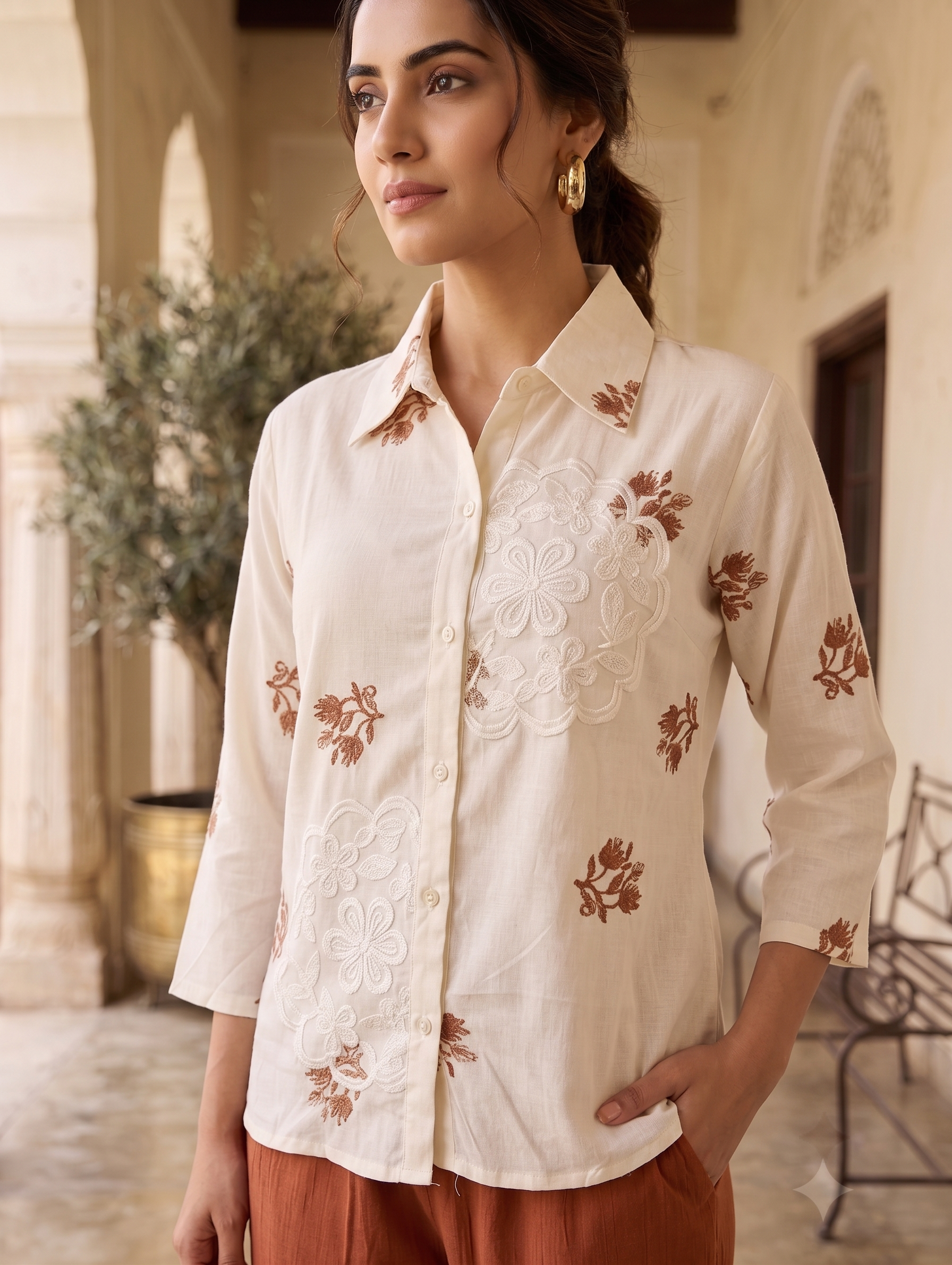 The Terracotta Ivory Bloom Co-ord Set - Image 2