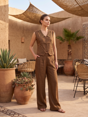 The Sienna Embroidered Linen Co-Ord Set